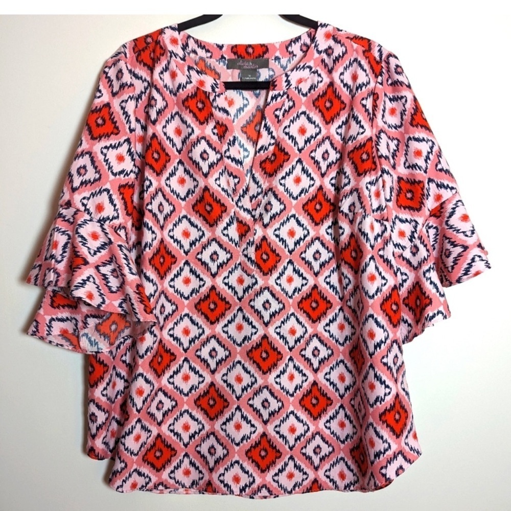 Preloved Olivia & Martin Boho Top Pink 1X